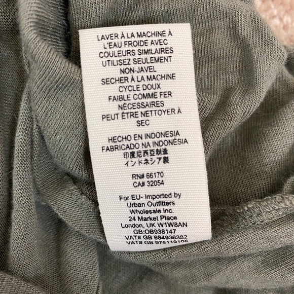 Free People Olive Green Ruffle Button Blouse XS - Picture 6 of 6